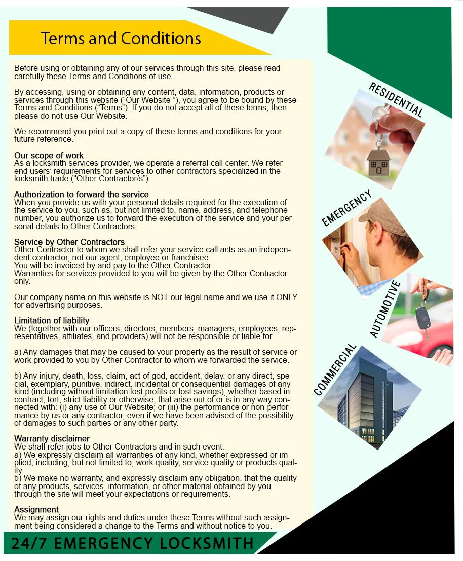 Amber Locksmith Store Clearwater, FL 727-807-2227 - terms-and-condition-68-19mod